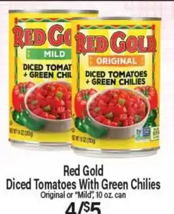 Angelo Caputo's Fresh Market Red Gold Diced Tomatoes With Green Chilies offer