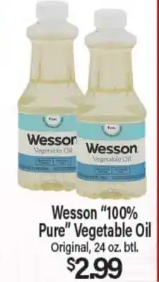 Angelo Caputo's Fresh Market Wesson 100% Pure Vegetable Oil offer