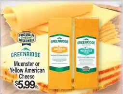 Angelo Caputo's Fresh Market GREENRIDGE Muenster or Yellow American Cheese offer