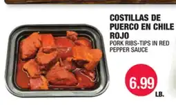 Carnicerias Jimenez PORK RIBS-TIPS IN RED PEPPER SAUCE offer