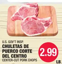 Carnicerias Jimenez U.S. GOV'T INSP. CHULETAS DE PUERCO CORTE DEL CENTRO offer