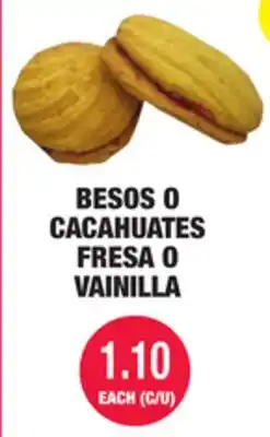 Carnicerias Jimenez BESOS O CACAHUETES FRESA O VAINILLA offer