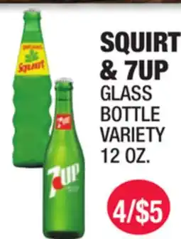 Carnicerias Jimenez SQUIRT & 7UP GLASS BOTTLE VARIETY offer
