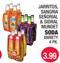 Carnicerias Jimenez JARritos, Sangria Señorial & Sidral Mundet Soda Variety offer