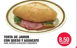 Carnicerias Jimenez TORTA DE JAMON CON QUESO Y AGUACATE offer