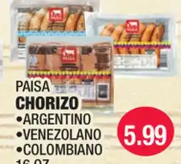 Carnicerias Jimenez PAISA CHORIZO offer