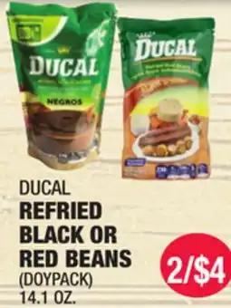 Carnicerias Jimenez DUCAL REFRIED BLACK OR RED BEANS offer