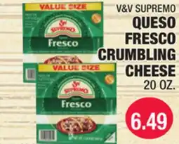 Carnicerias Jimenez V&V SUPREMO QUESO FRESCO CRUMBLING CHEESE offer