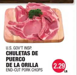 Carnicerias Jimenez U.S. GOV'T INSP. CHULETAS DE PUERCO DE LA ORILLA offer