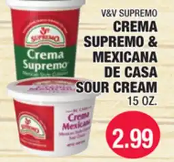 Carnicerias Jimenez V&V SUPREMO CREMA SUPREMO & MEXICANA DE CASA offer