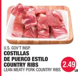 Carnicerias Jimenez U.S. GOV'T INSP. COSTILLAS DE PUERCO ESTILO COUNTRY RIBS offer