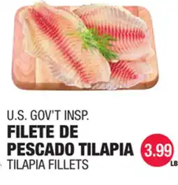 Carnicerias Jimenez U.S. GOV'T INSPECTED FILETE DE PESCADO TILAPIA offer