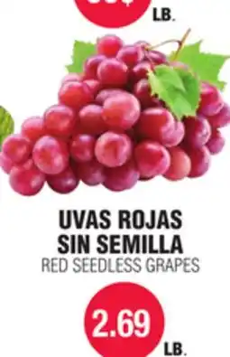 Carnicerias Jimenez RED SEEDLESS GRAPES offer