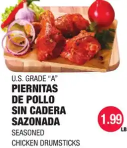 Carnicerias Jimenez U.S. GRADE A PIERNITAS DE POLLO SIN CADERA SAZONADA offer