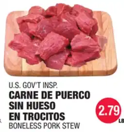 Carnicerias Jimenez U.S. GOV'T INSP. CARNE DE PUEBCO SIN HUESO EN TROCITOS offer