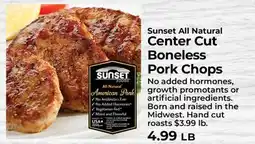Sunset Foods Sunset All Natural Center Cut Boneless Pork Chops offer