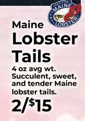Sunset Foods Maine Lobster Tails offer