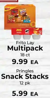 Sunset Foods Frito Lay Multipack, Pringles Snack Stacks offer