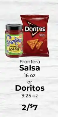 Sunset Foods Frontera Salsa 16 oz or Doritos 9.25 oz offer