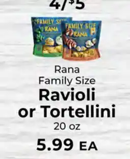 Sunset Foods Rana Family Size Ravioli or Tortellini offer