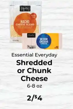 Sunset Foods Essential Everyday Shredded or Chunk Cheese offer