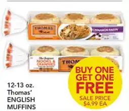 Pete's Fresh Market 12-13 oz. Thomas' ENGLISH MUFFINS offer