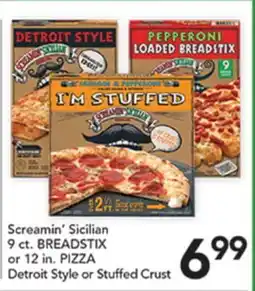Pete's Fresh Market Screamin' Sicilian 9 ct. BREADSTIX or 12 in. PIZZA Detroit Style or Stuffed Crust offer