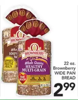 Pete's Fresh Market 22 oz. Brownberry WIDE PAN BREAD offer