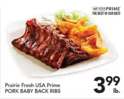 Pete's Fresh Market Prairie Fresh USA Prime PORK BABY BACK RIBS offer