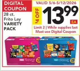 Pete's Fresh Market 28 ct. Frito Lay VARIETY PACK offer