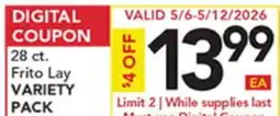 Pete's Fresh Market 28 ct. Frito Lay VARIETY PACK offer
