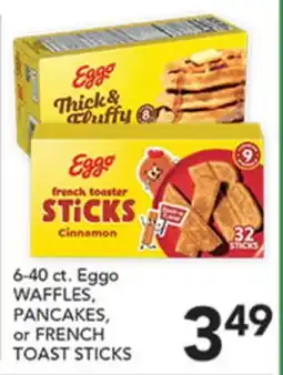 Pete's Fresh Market 6-40 ct. Eggo Waffles, Pancakes, or French Toast Sticks offer
