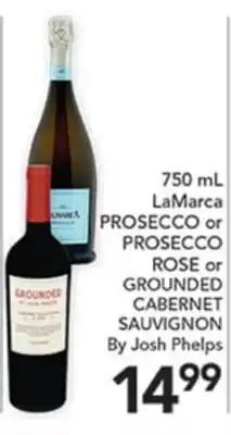 Pete's Fresh Market 750 mL LaMarca PROSECCO or PROSECCO ROSE or GROUNDED CABERNET SAUVIGNON offer