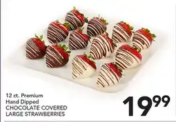 Pete's Fresh Market 12 ct. Premium Hand Dipped CHOCOLATE COVERED LARGE STRAWBERRIES offer