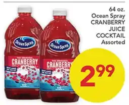 Pete's Fresh Market 64 oz. Ocean Spray CRANBERRY JUICE COCKTAIL offer