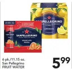 Pete's Fresh Market 6 pk./11.15 oz. San Pellegrino FRUIT WATER offer