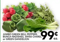 Pete's Fresh Market JUMBO GREEN BELL PEPPERS, BUNCH RADISHES, SWISS CHARD, or GREEN DANDELION offer