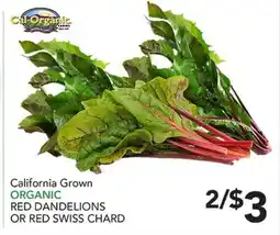 Pete's Fresh Market California Grown ORGANIC RED DANDELIONS OR RED SWISS CHARD offer