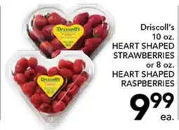 Pete's Fresh Market Driscoll's HEART SHAPED STRAWBERRIES or HEART SHAPED RASPBERRIES offer