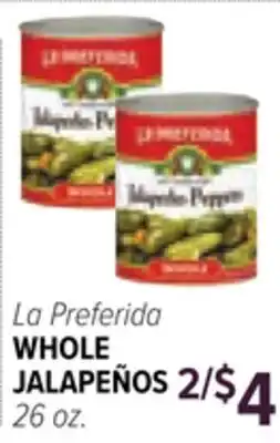 Cermak Fresh Market La Preferida WHOLE JALAPEÑOS offer