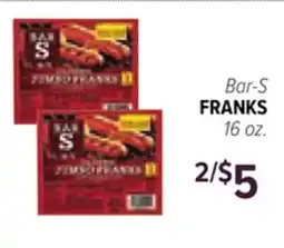 Cermak Fresh Market Bar-S FRANKS offer