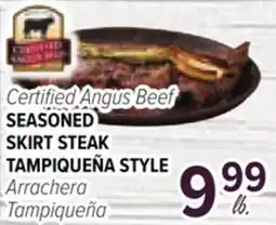 Cermak Fresh Market Certified Angus Beef SEASONED SKIRT STEAK TAMPIQUEÑA STYLE offer