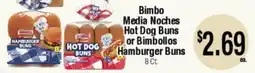Big Saver Foods Bimbo Media Noches Hot Dog Buns or Bimbollos Hamburger Buns offer