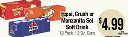 Big Saver Foods Pepsi, Crush or Manzanita Sol Soft Drink offer
