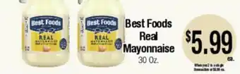 Big Saver Foods Best Foods Real Mayonnaise offer