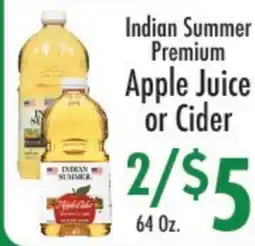 Garden Fresh Market Indian Summer Premium Apple Juice or Cider offer