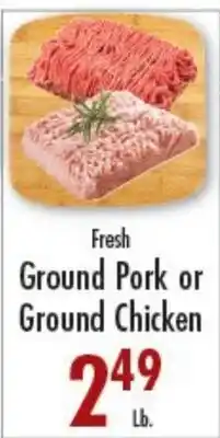 Garden Fresh Market Fresh Ground Pork or Ground Chicken offer
