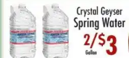 Garden Fresh Market Crystal Geyser Spring Water offer