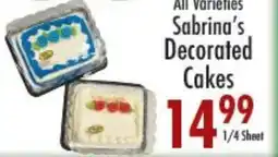Garden Fresh Market All Varieties Sabrina's Decorated Cakes offer