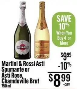 Jons International Martini & Rossi Asti Spumante or Asti Rose offer